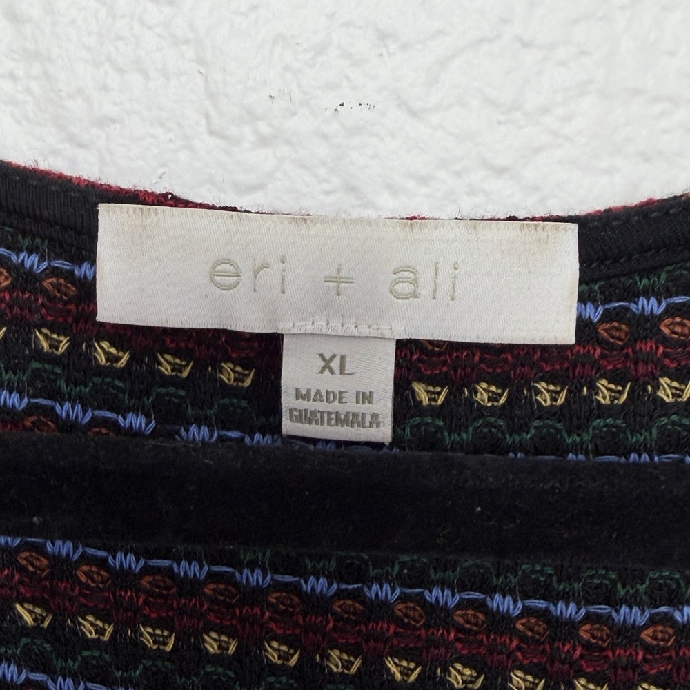 Anthropologie Eri‎ + Ali XL Multicolor Striped Knit Top Long Sleeve Relaxed Fit - Picture 10 of 15